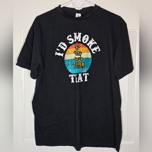 1826 USA 'I'd Smoke That' Black Graphic T-Shirt Large